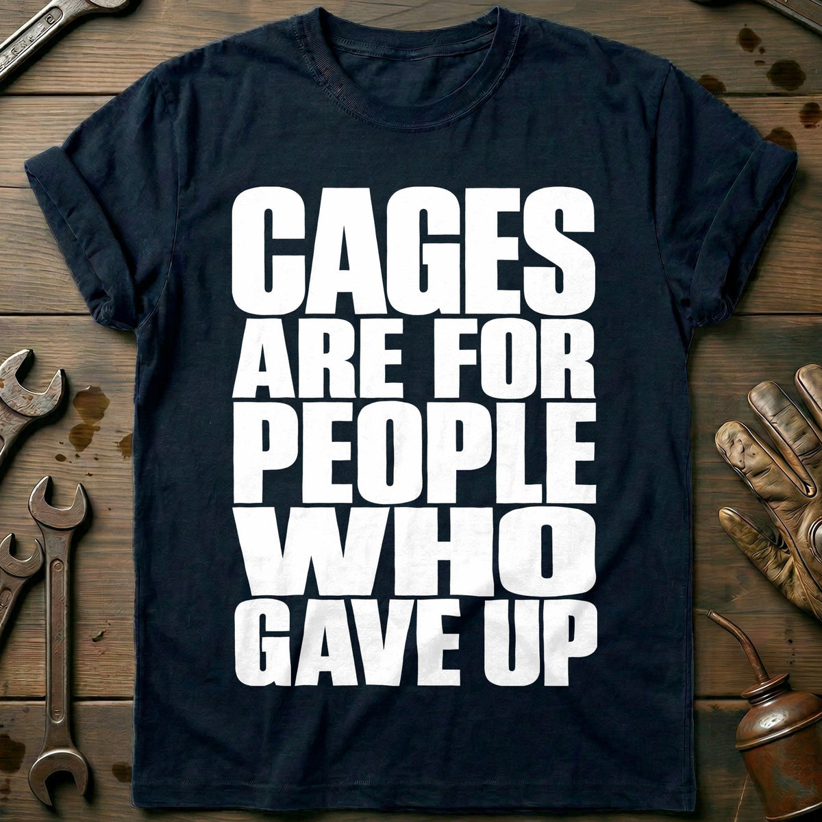 Cages Gave Up Motorcycle T-Shirt AU Gift For Biker