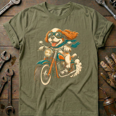 Dog Rider Motorcycle T-Shirt Gift For Biker