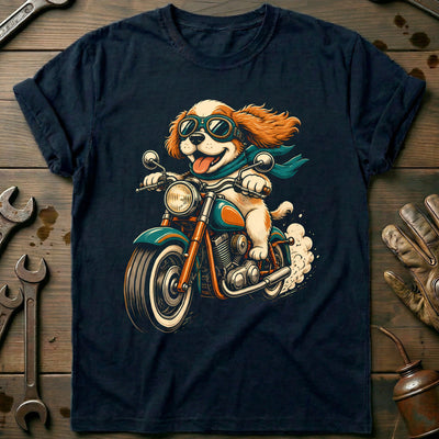 Dog Rider Motorcycle T-Shirt Gift For Biker