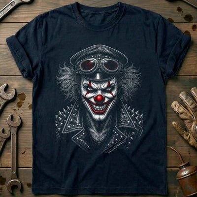 Clown Etched Motorcycle T-Shirt Gift For Biker