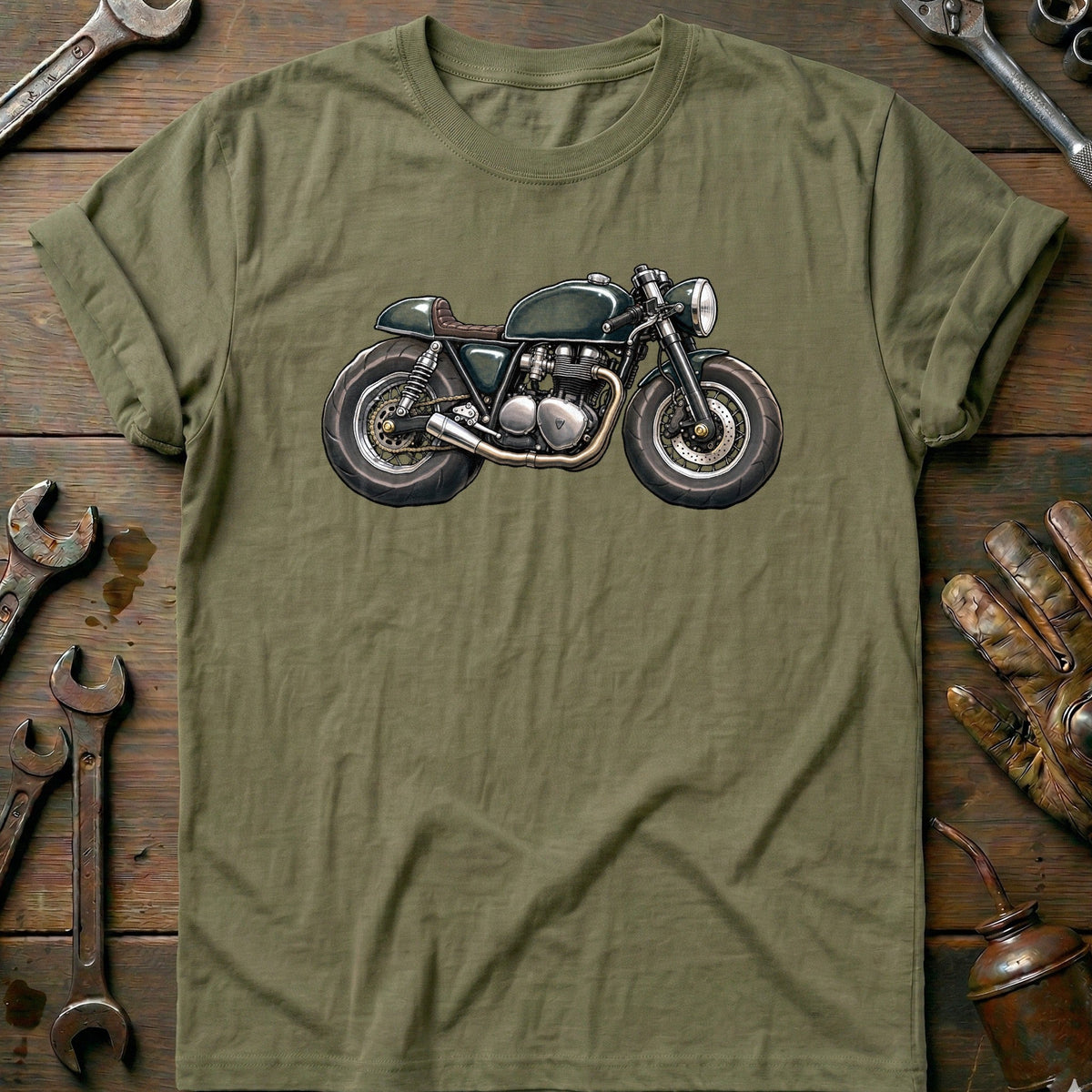 Cafe Racer Side Toonstyle Motorcycle T-Shirt EU Gift For Biker