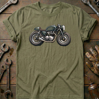 Cafe Racer Side Toonstyle Motorcycle T-Shirt EU Gift For Biker