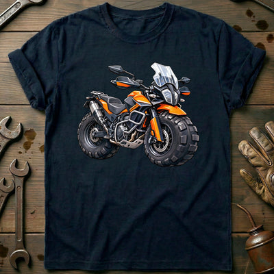 Adventure Front Toonstyle Motorcycle T-Shirt GC Gift For Biker