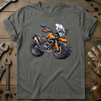 Adventure Front Toonstyle Motorcycle T-Shirt GC Gift For Biker