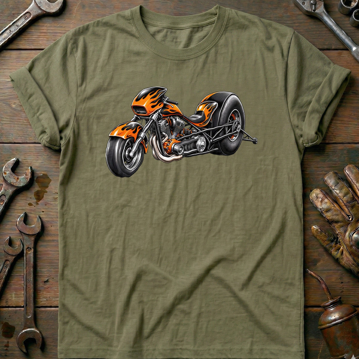 Drag Bike Front Toonstyle Motorcycle T-Shirt EU Gift For Biker