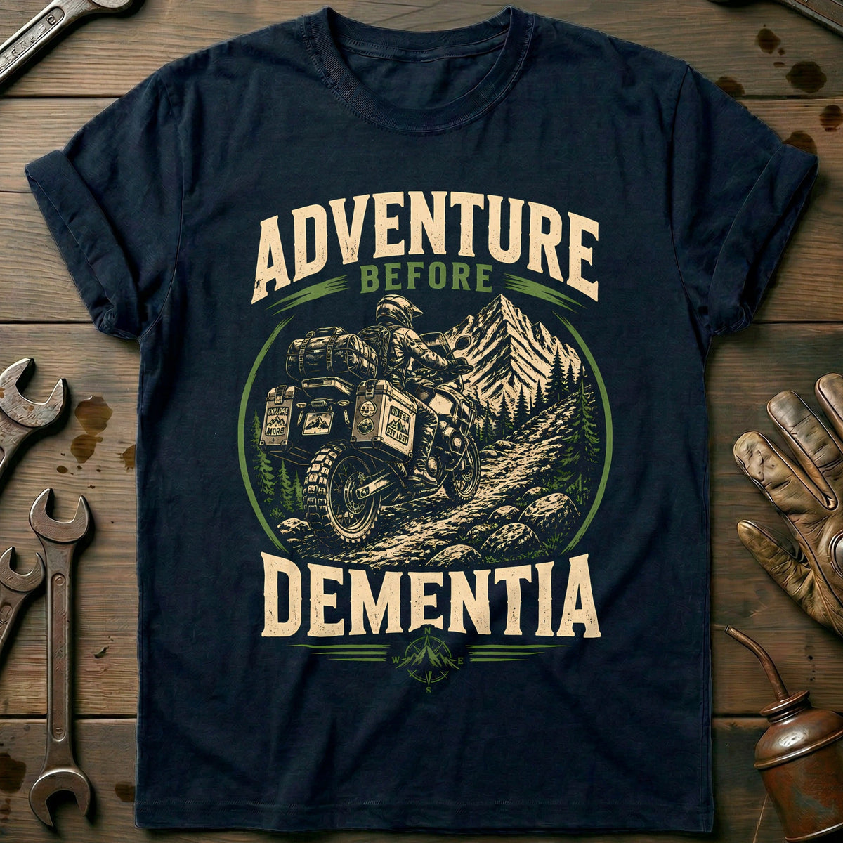 Adventure Before Dementia Motorcycle T-Shirt Gift For Biker
