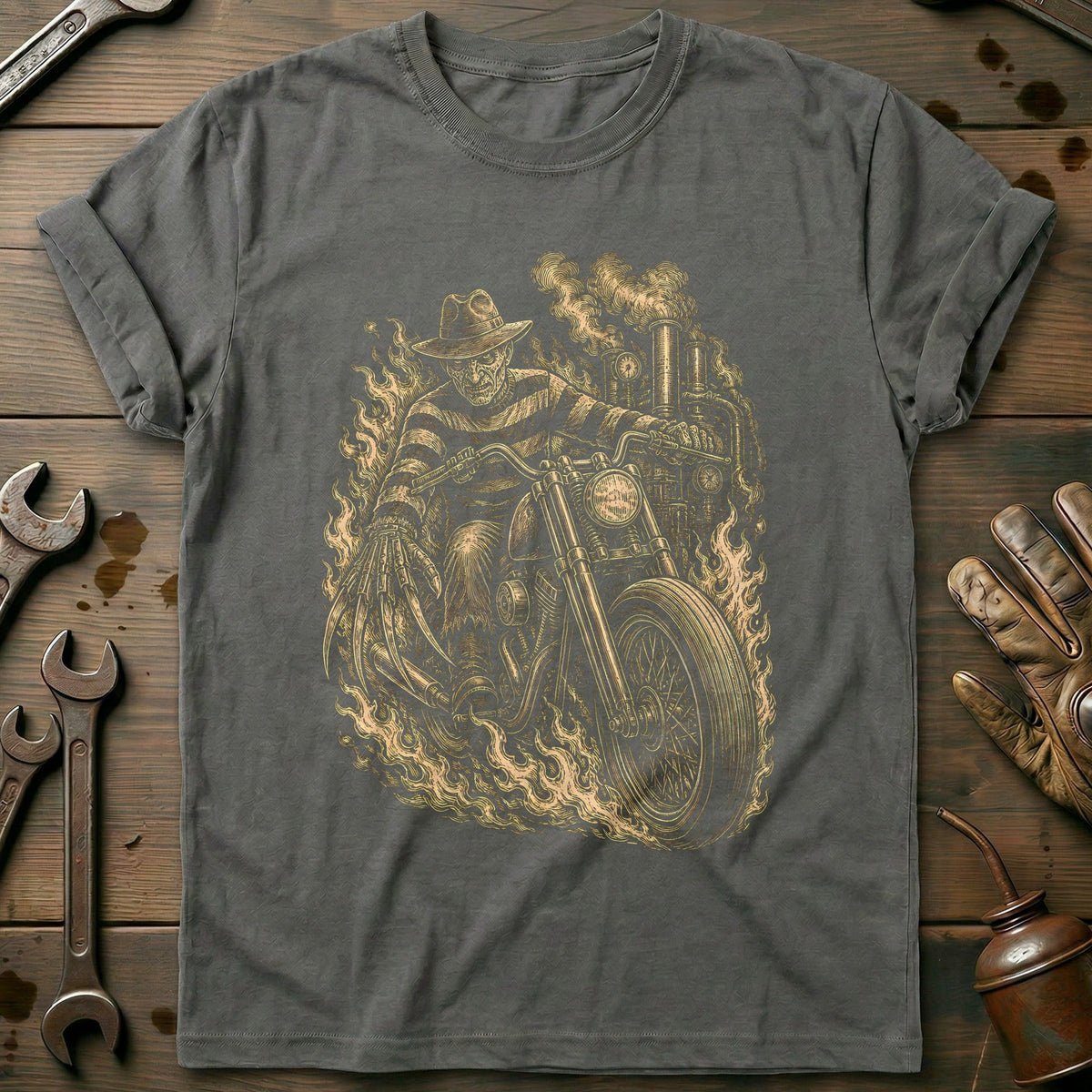 Clawed Scene Motorcycle T-Shirt Gift For Biker