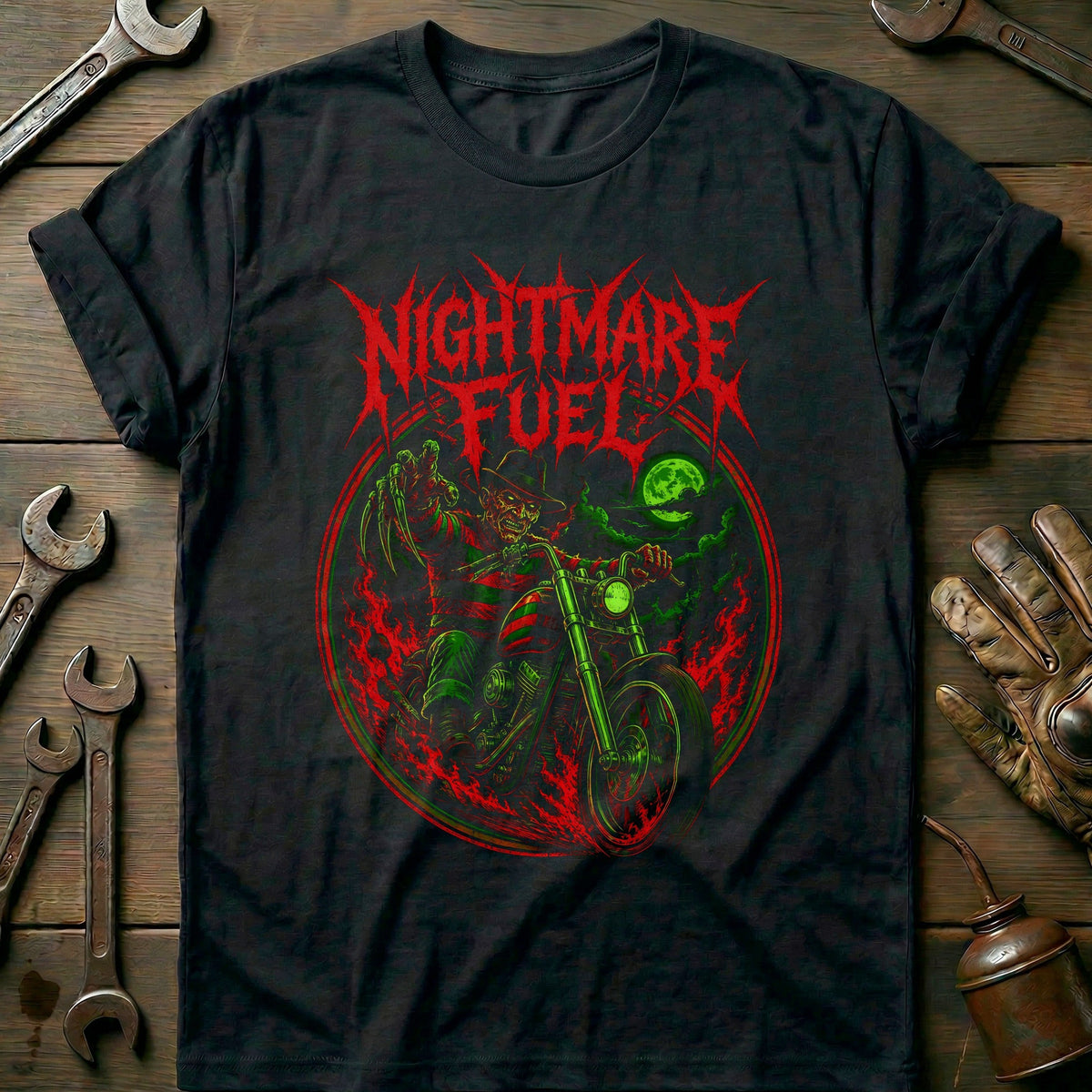 Clawed Metal Motorcycle T-Shirt Gift For Biker