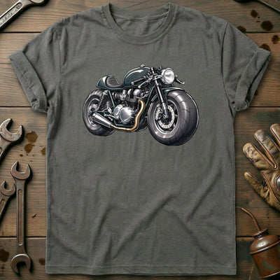 Cafe Racer Front Toonstyle Motorcycle T-Shirt EU Gift For Biker
