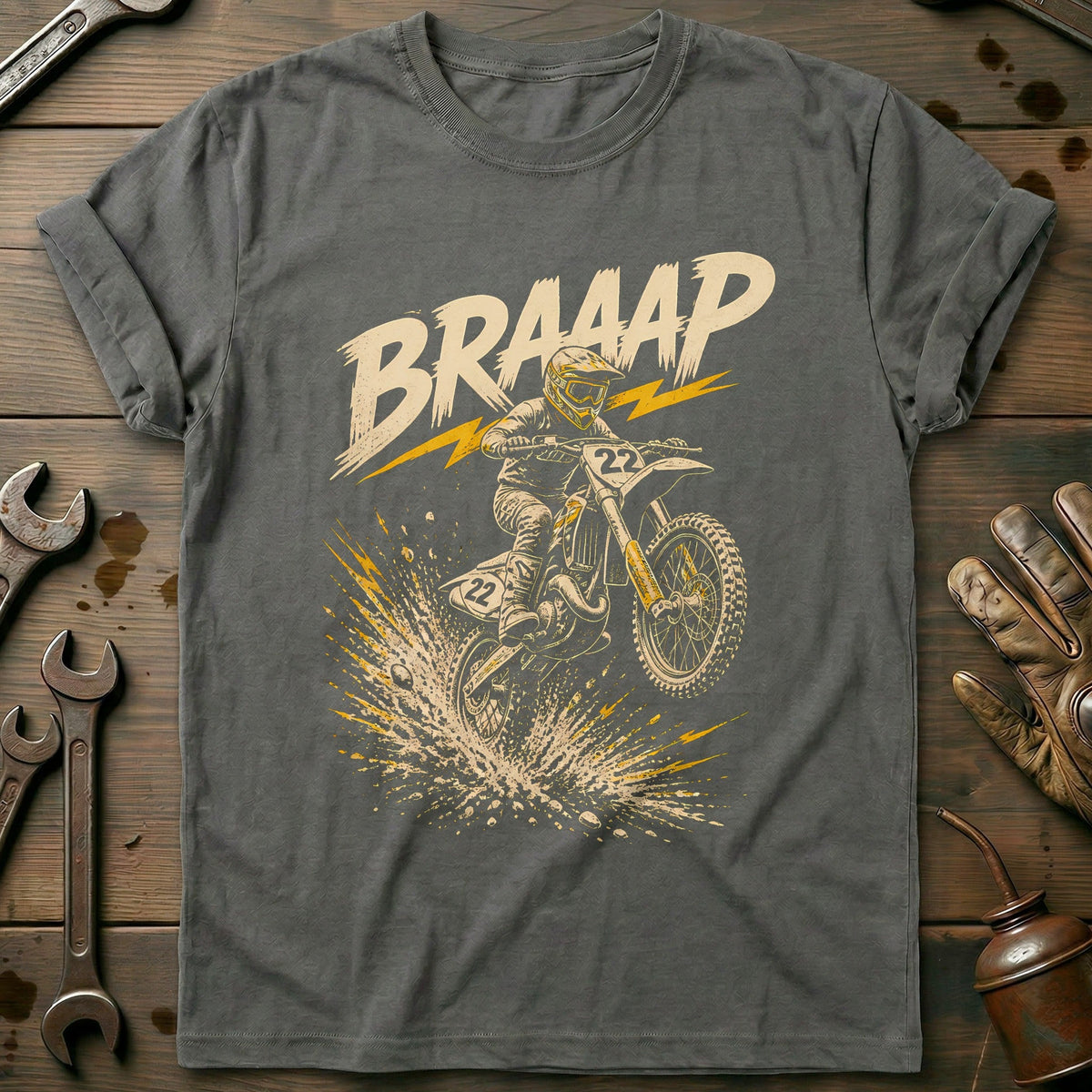 Braaap Motocross Motorcycle T-Shirt AU Gift For Biker