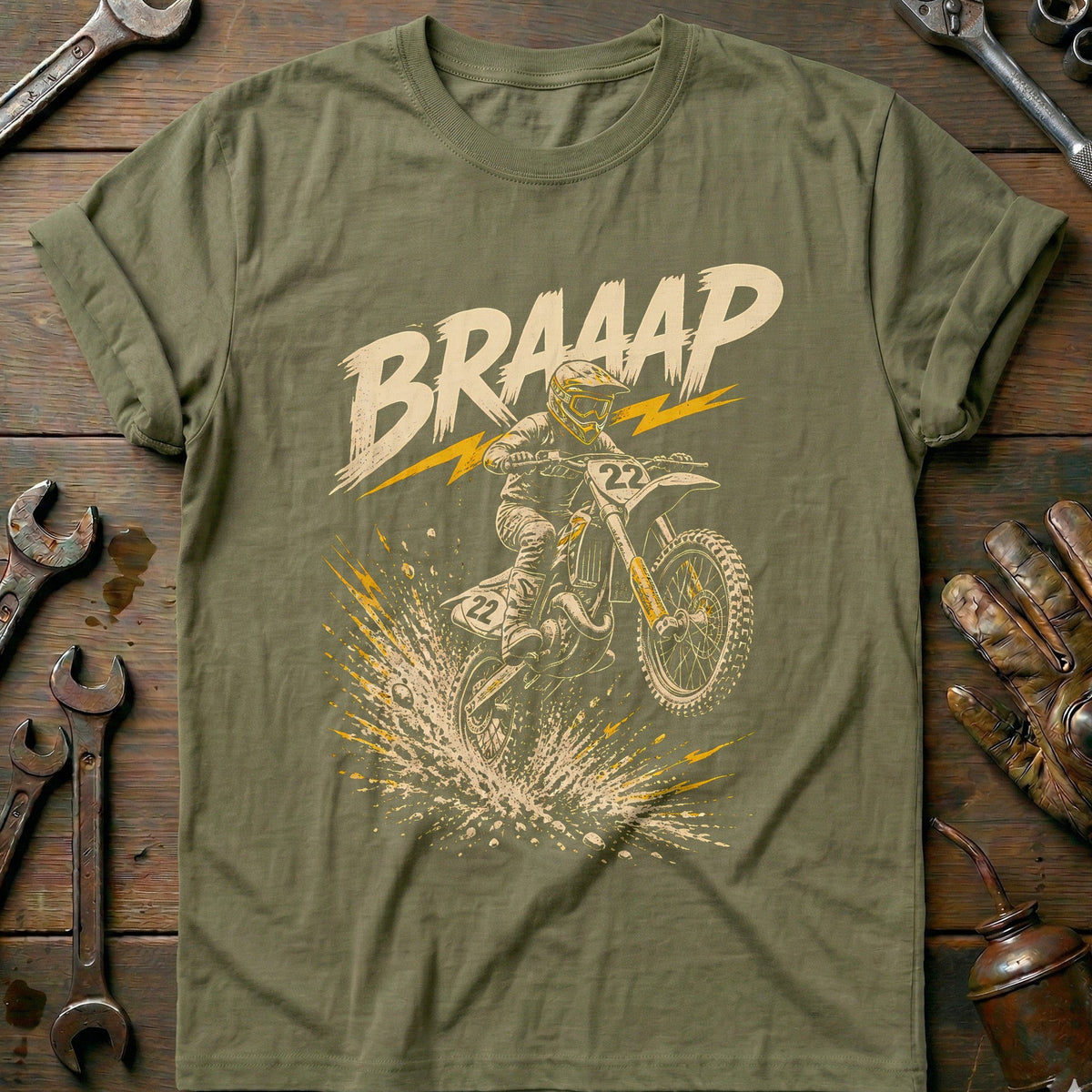 Braaap Motocross Motorcycle T-Shirt AU Gift For Biker