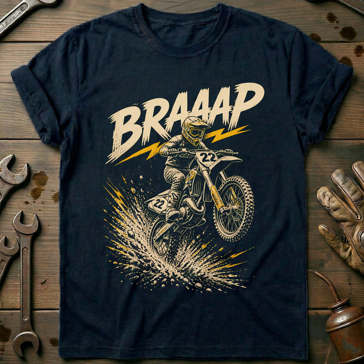 Braaap Motocross Motorcycle T-Shirt AU Gift For Biker