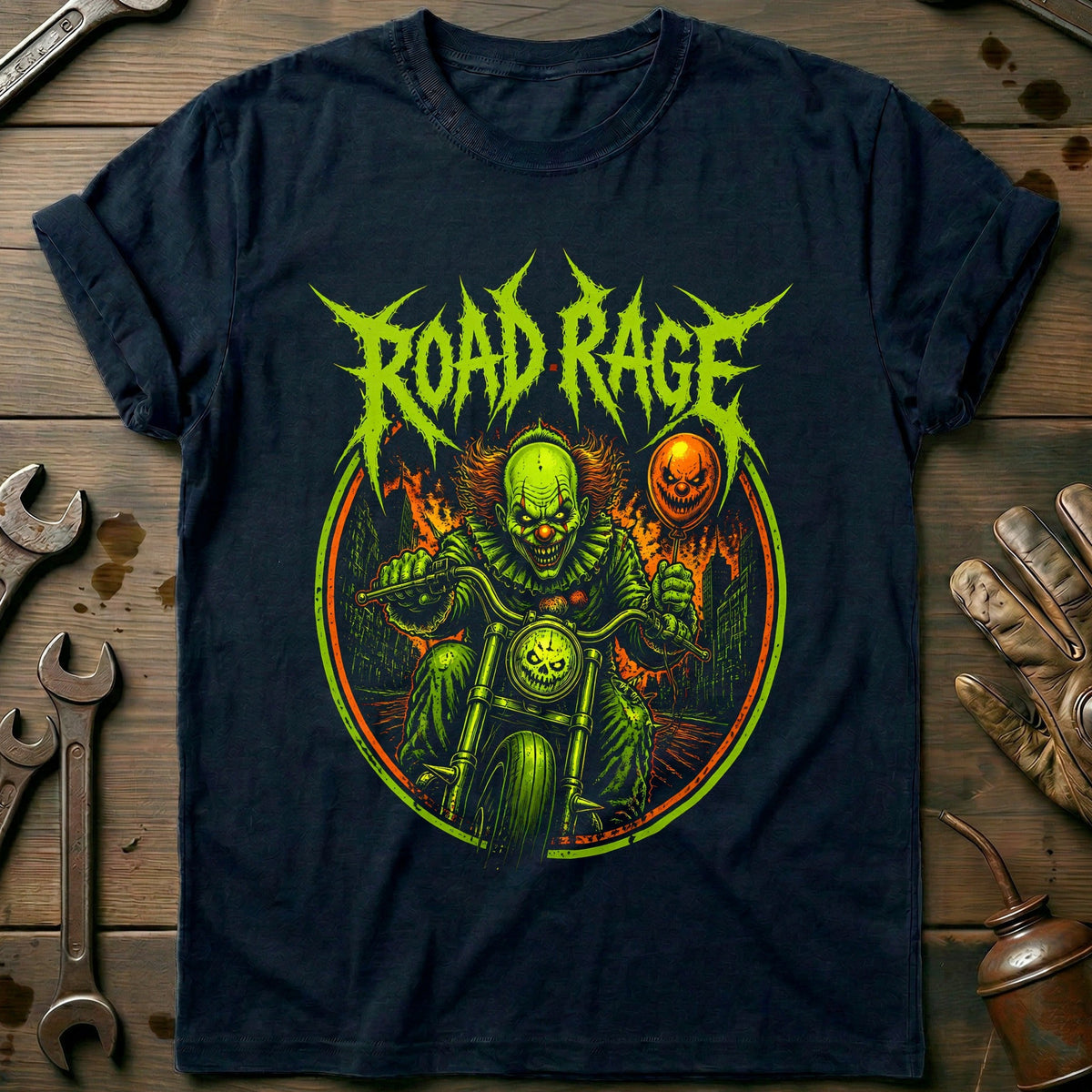 Clown Metal Motorcycle T-Shirt EU Gift For Biker