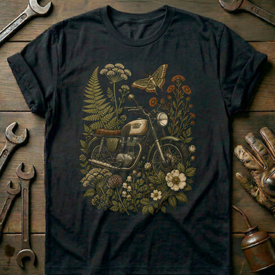 Botanical Moto Motorcycle T-Shirt US Gift For Biker