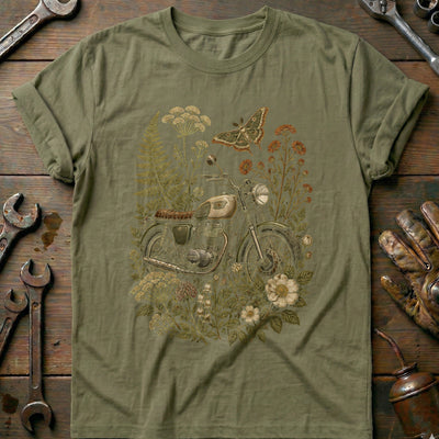 Botanical Moto Motorcycle T-Shirt US Gift For Biker