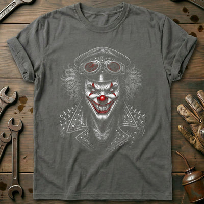 Clown Etched Motorcycle T-Shirt EU Gift For Biker