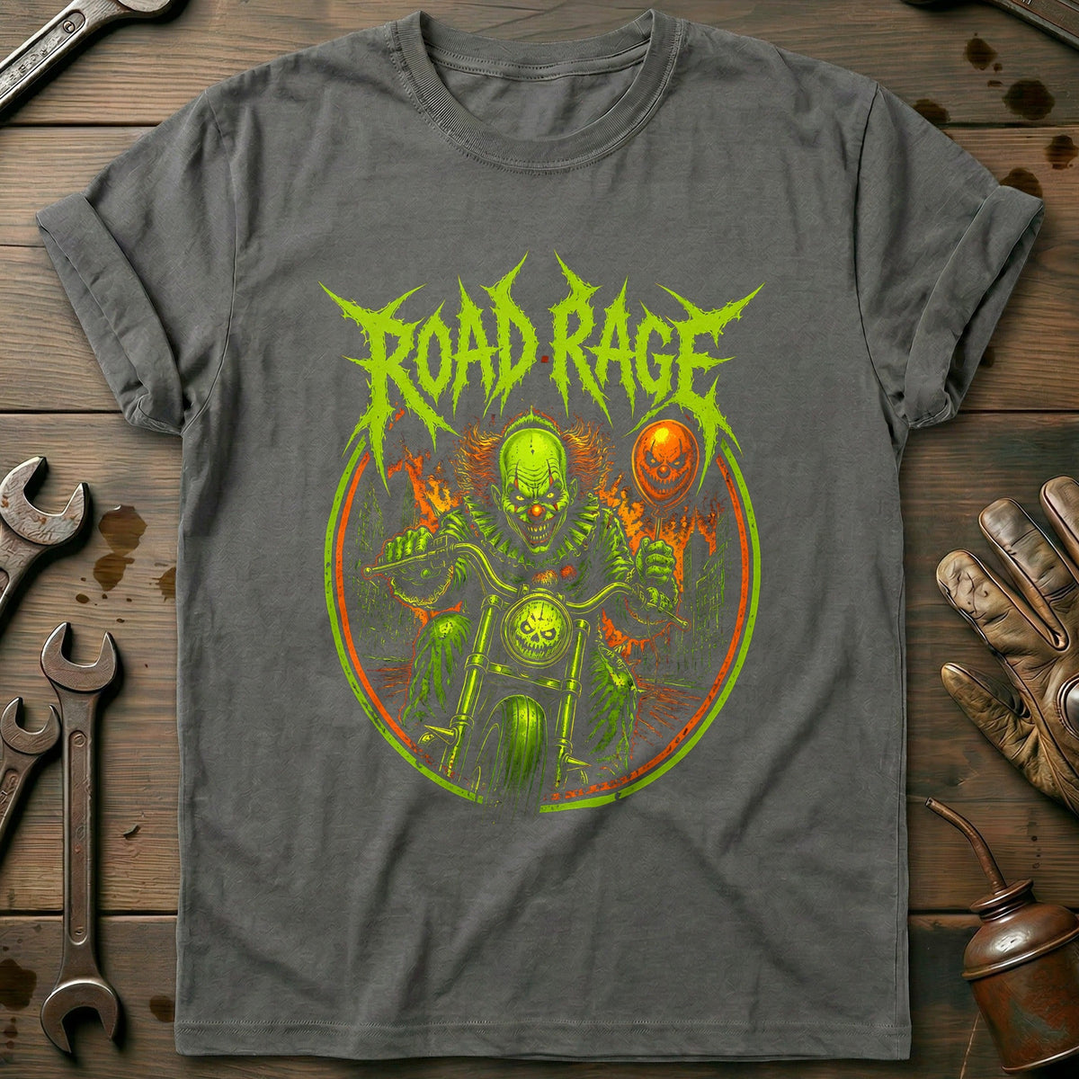 Clown Metal Motorcycle T-Shirt GC Gift For Biker
