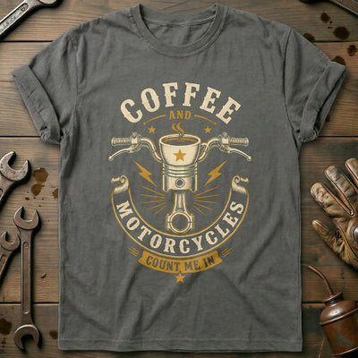 Coffee and Motorcycles T-Shirt US Gift For Biker