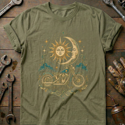 Celestial Moto Motorcycle T-Shirt US Gift For Biker