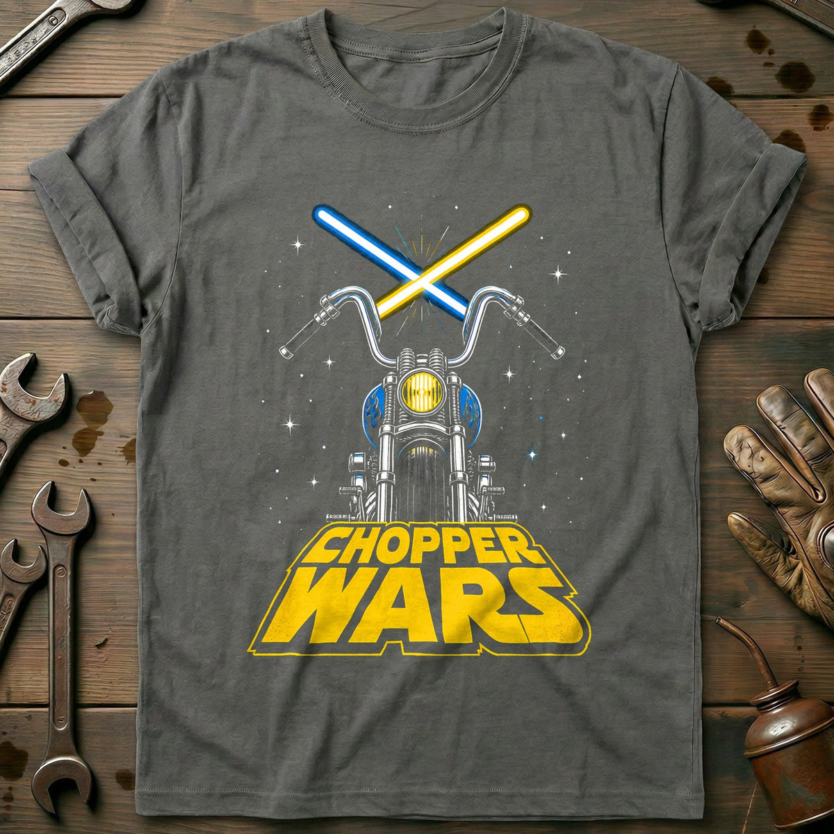Chopper Wars Motorcycle T-Shirt US Gift For Biker
