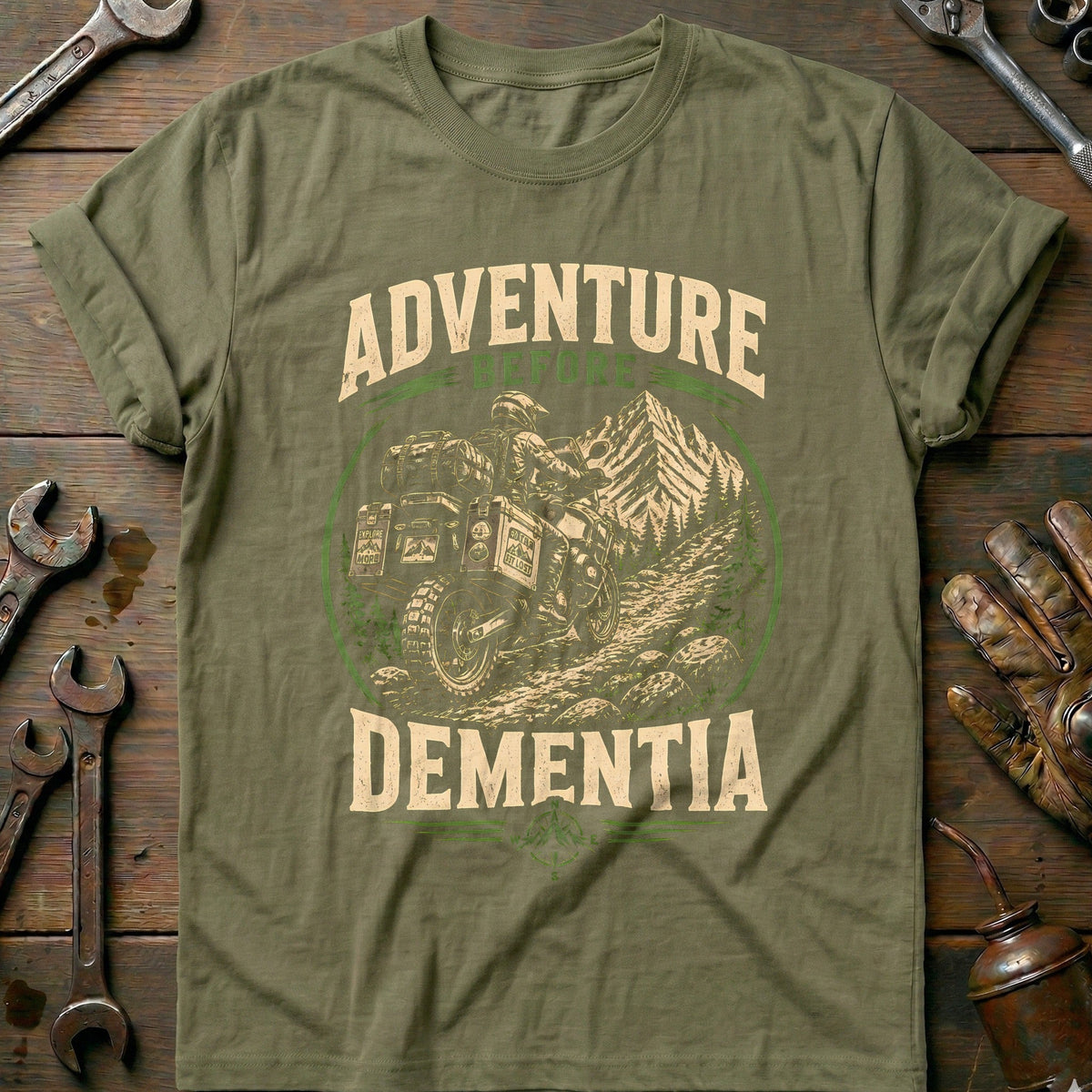 Adventure Before Dementia Motorcycle T-Shirt EU Gift For Biker
