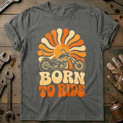Born to Ride 70s Motorcycle T-Shirt EU Gift For Biker