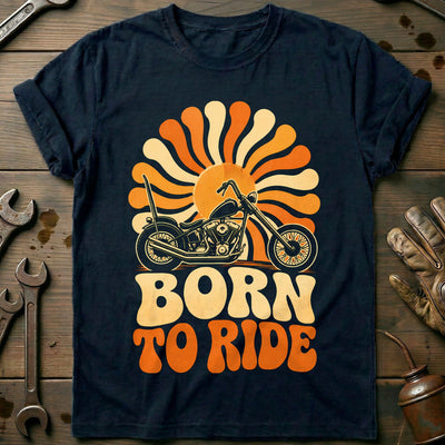 Born to Ride 70s Motorcycle T-Shirt EU Gift For Biker