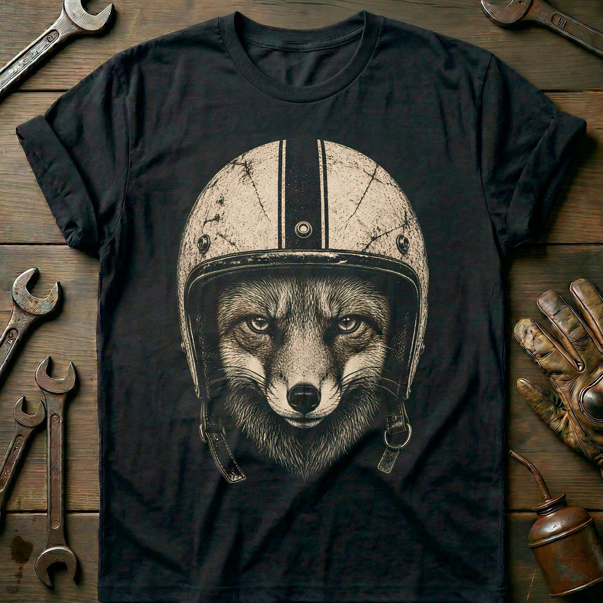 Fox Helmet Motorcycle T-Shirt AU Gift For Biker