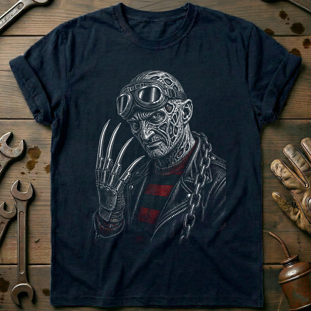 Clawed Etched Motorcycle T-Shirt GC Gift For Biker