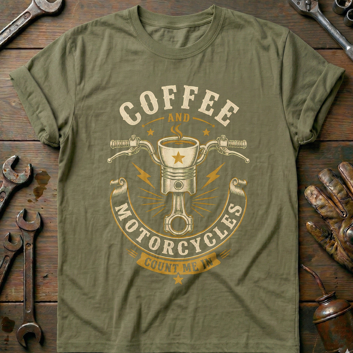 Coffee and Motorcycles T-Shirt GC Gift For Biker