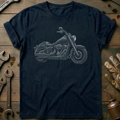 Cruiser Engraving Motorcycle T-Shirt GC Gift For Biker