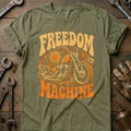 Freedom Machine Psychedelic Motorcycle T-Shirt US Gift For Biker