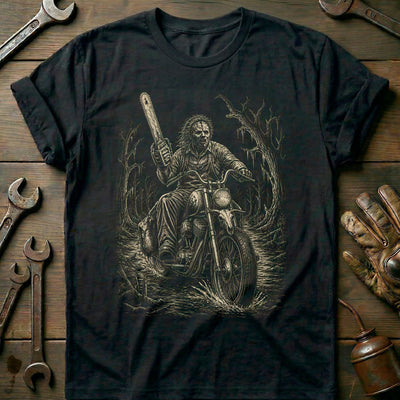 Chainsaw Scene Motorcycle T-Shirt Gift For Biker