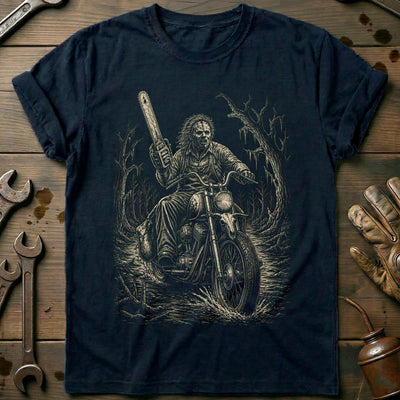 Chainsaw Scene Motorcycle T-Shirt Gift For Biker