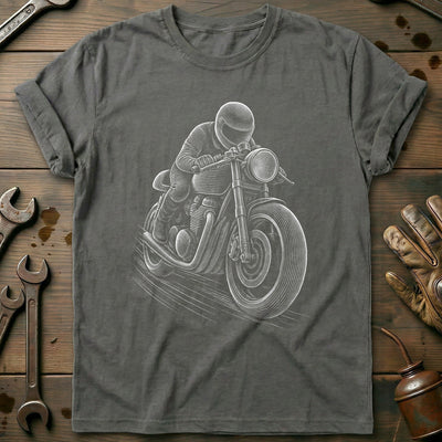 Cafe Racer Engraving Motorcycle T-Shirt AU Gift For Biker