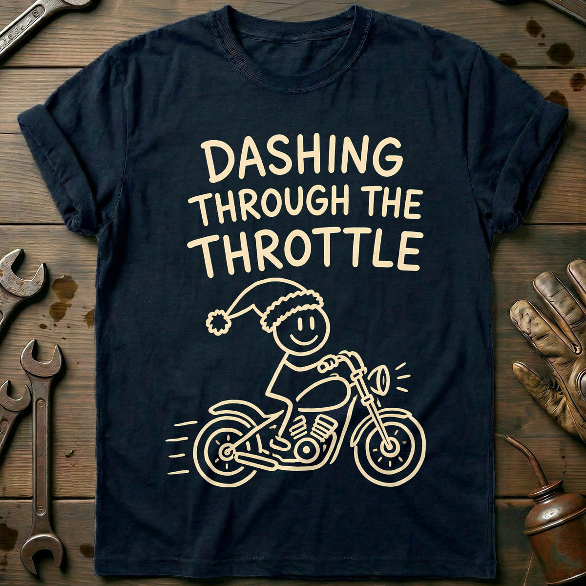 Dashing Throttle Motorcycle T-Shirt Gift For Biker
