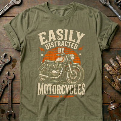 Easily Distracted Motorcycles T-Shirt AU Gift For Biker