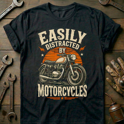Easily Distracted Motorcycles T-Shirt EU Gift For Biker