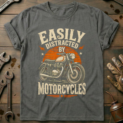 Easily Distracted Motorcycles T-Shirt EU Gift For Biker