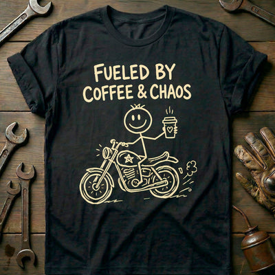 Coffee Chaos Motorcycle T-Shirt Gift For Biker