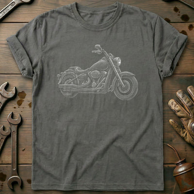 Cruiser Engraving Motorcycle T-Shirt AU Gift For Biker