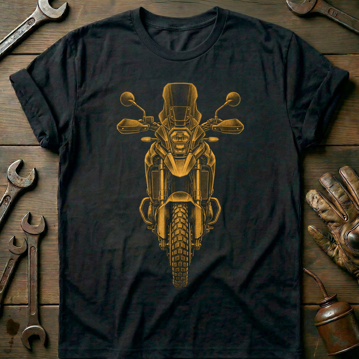 Adventure Motorcycle T-Shirt US Gift For Biker
