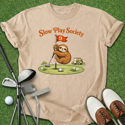 Slow Play Society T-Shirt Gift For Golfer
