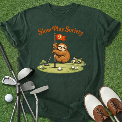 Slow Play Society T-Shirt Gift For Golfer