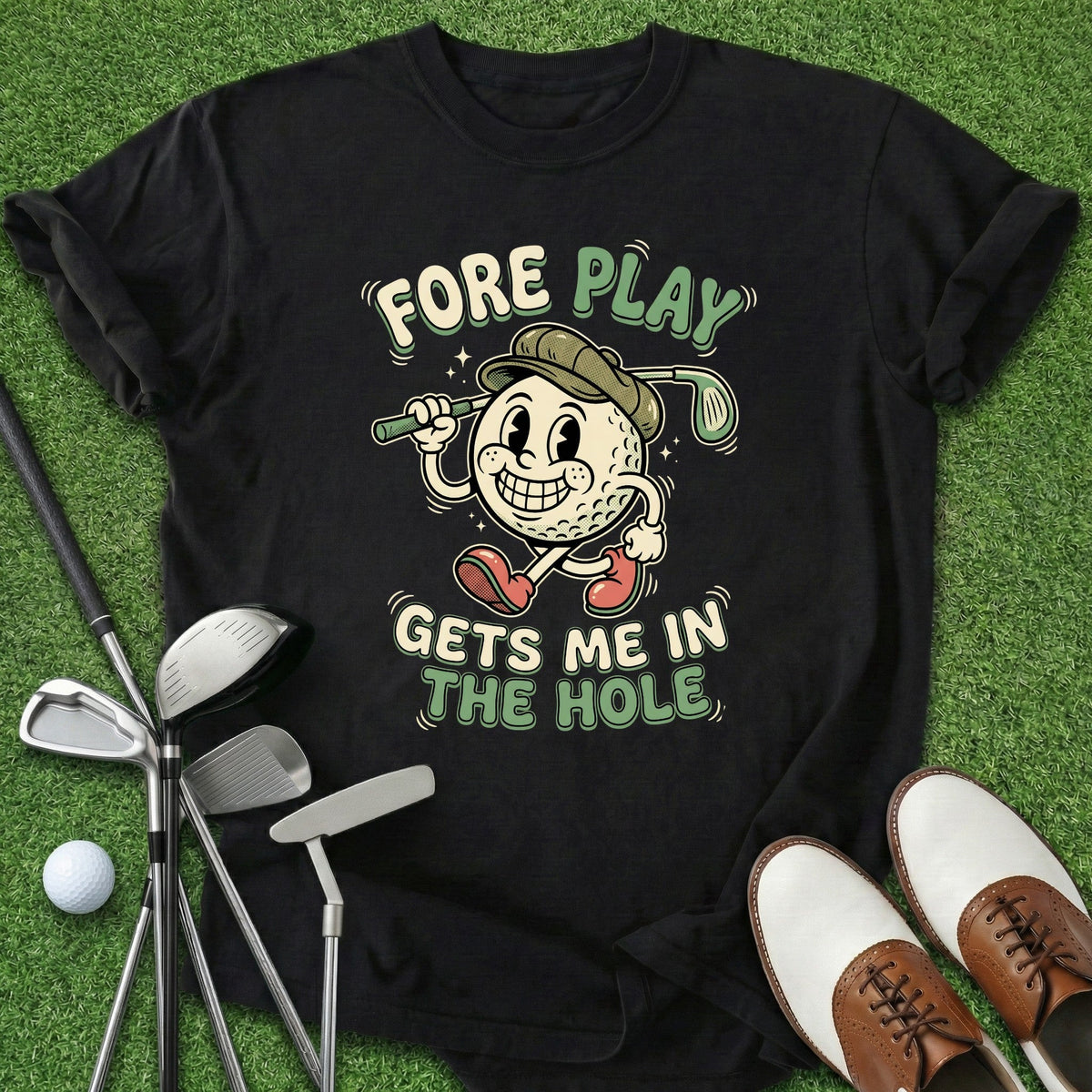 Foreplay T-Shirt Gift For Golfer