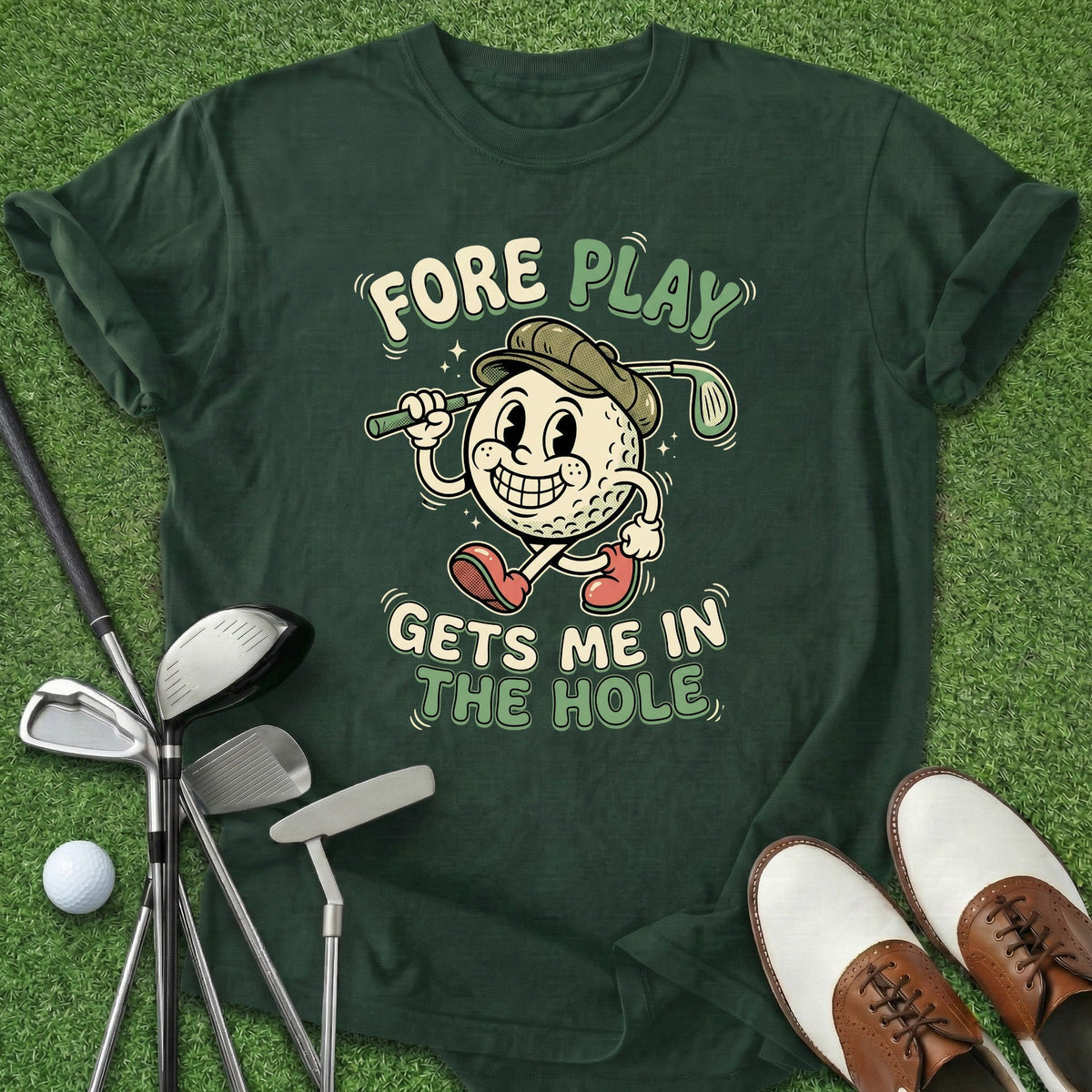 Foreplay T-Shirt Gift For Golfer