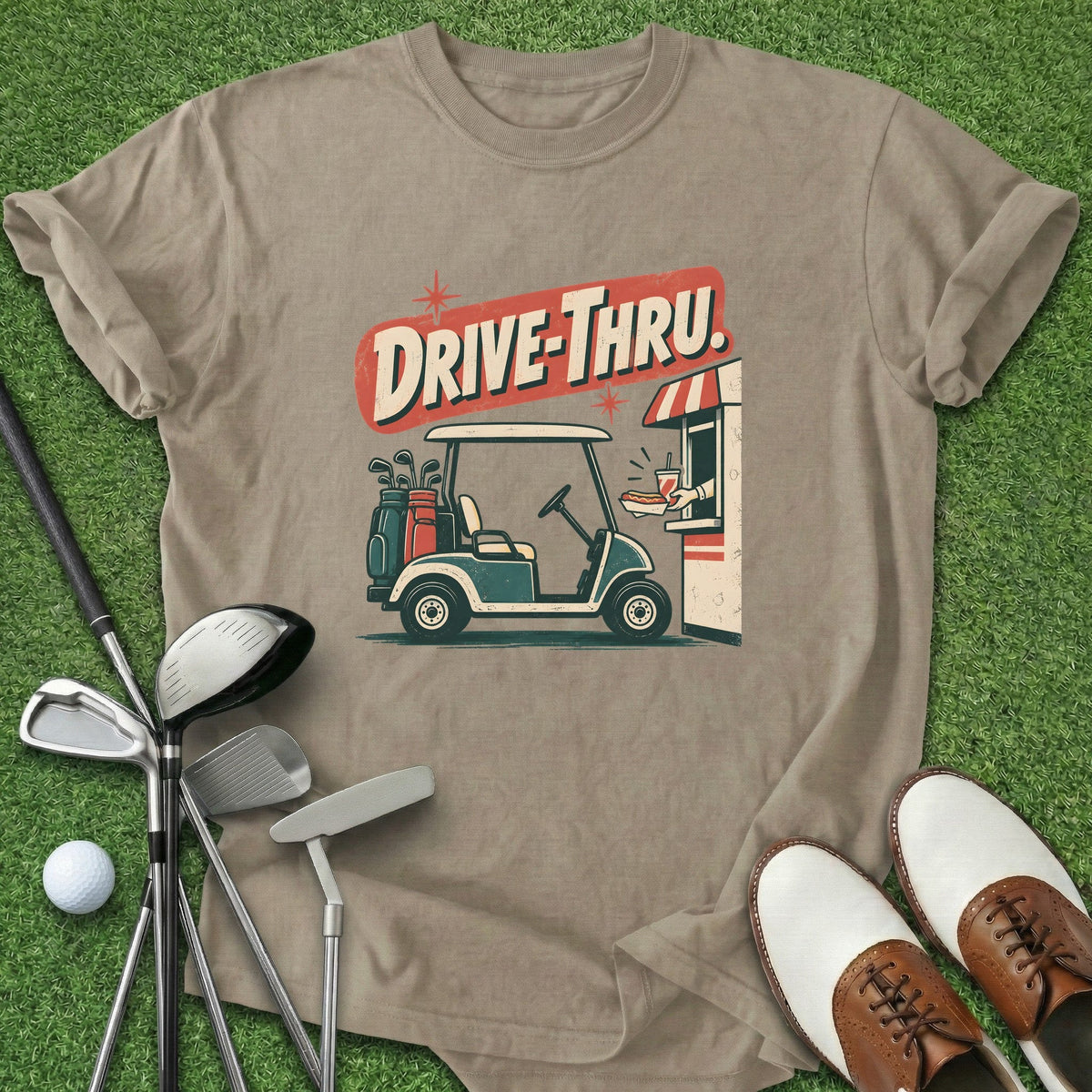 Drive-Thru T-Shirt Gift For Golfer