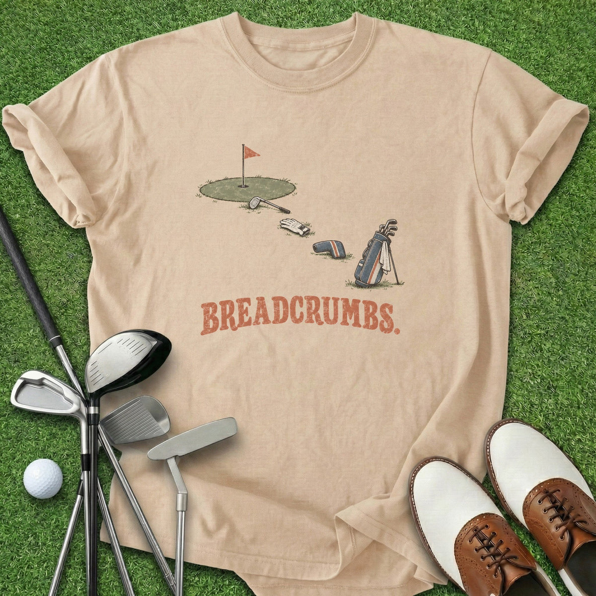 Breadcrumbs T-Shirt Gift For Golfer