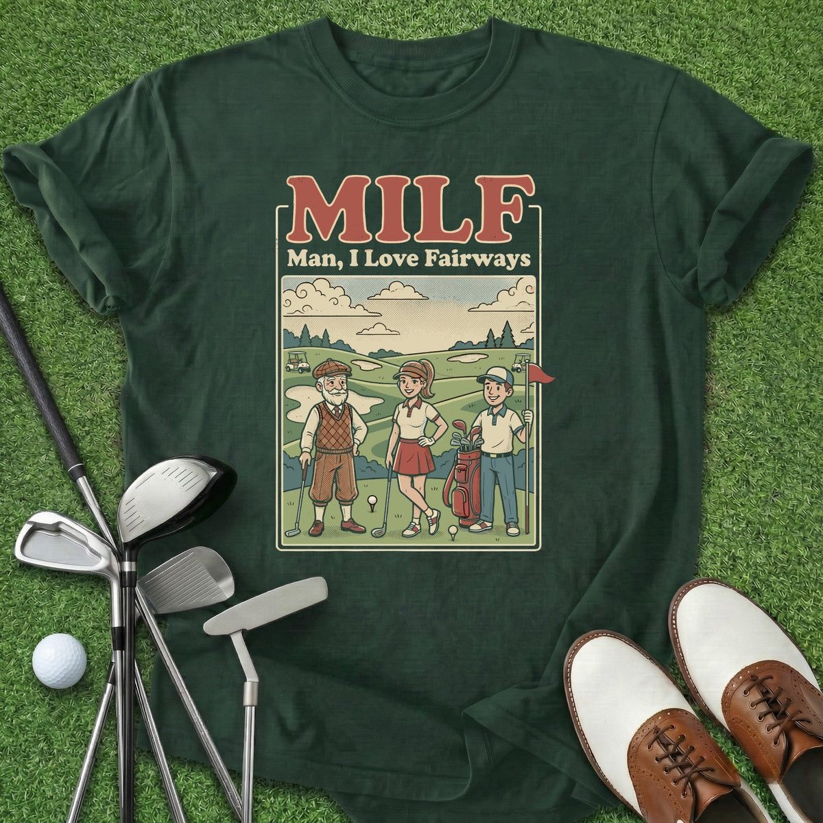 MILF Golf T-Shirt Gift For Golfer