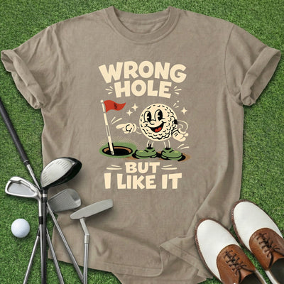 Wrong Hole T-Shirt Gift For Golfer
